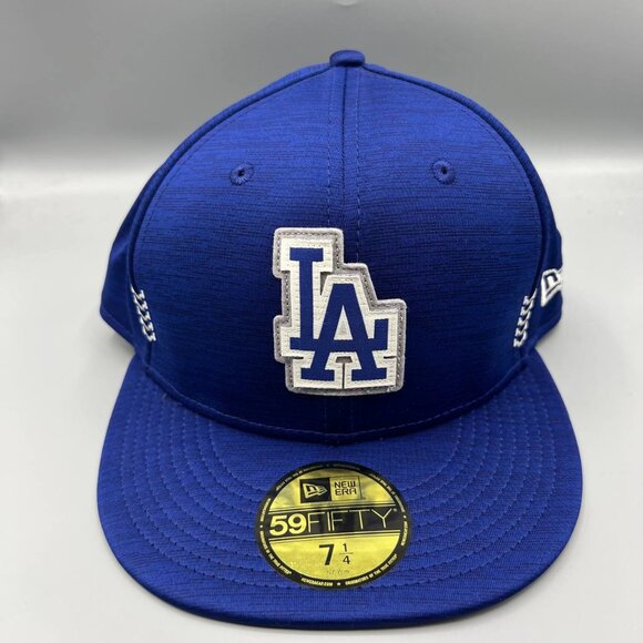 Los Angeles LA Dodgers 7 1/4 Blue Gray 59Fifty New Era MLB Fitted Cap New